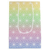 虹朝きらめくの羽幾何学模様 ミディアムペーパーバッグ (裏面)