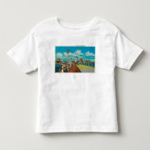 虹桟橋、ロングビーチからの眺め トドラーTシャツ