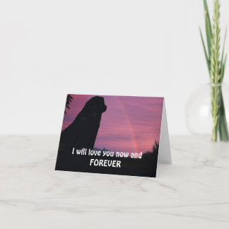 虹橋で待っているLeonberger カード