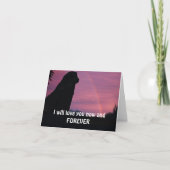 虹橋で待っているLeonberger カード (正面)