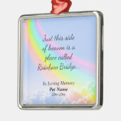 虹橋カスタムなペット記念のオーナメント メタルオーナメント (左)