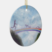 虹橋犬猫の子犬の子ネコの天国Violano セラミックオーナメント (右)