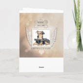 虹橋詩が付いている犬の記念物 カード (裏面)