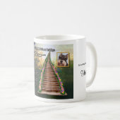 虹橋詩ペット損失の悔やみや弔慰の写真のマグ コーヒーマグカップ (正面右)