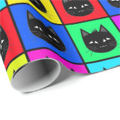 虹正方形猫パターン ラッピングペーパー (ロールコーナー)