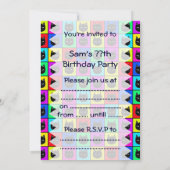 虹正方形猫パターン 招待状 (裏面)