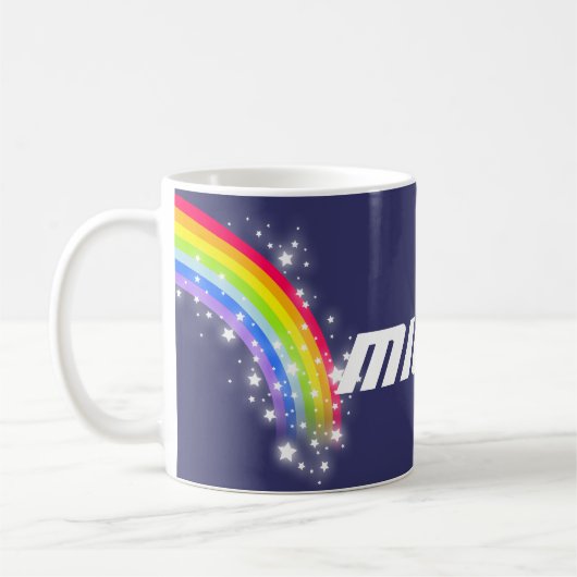 虹海軍名前をカスタムするのマグをからかいます コーヒーマグカップ (左)