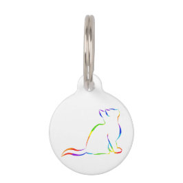 虹猫のシルエット ペット　ネームタグ