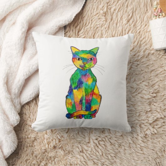 虹猫の枕 クッション (ブランケット)