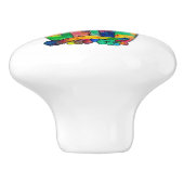 虹猫の陶磁器のノブ セラミックノブ (側面)