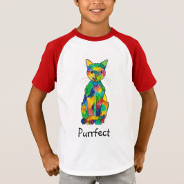 虹猫のPurrfectのRaglanのTシャツ(子供) Tシャツ