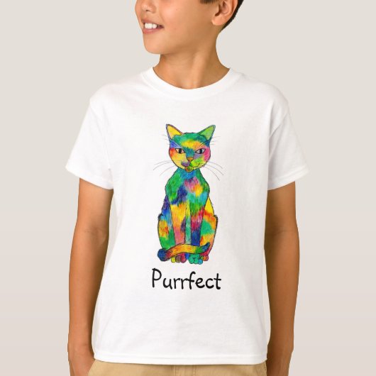 虹猫のPurrfectのRaglanのTシャツ(子供) Tシャツ (正面)