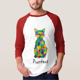 虹猫のPurrfectのRaglanのTシャツ Tシャツ