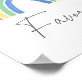 虹男女兼用の赤ちゃんシャワー ポスター (角)