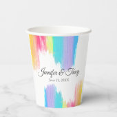 虹結婚の美パーソナライズされた美 紙コップ (裏面)