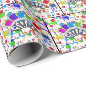 虹絵を描のブラシ絵を描オン ラッピングペーパー (ロールコーナー)