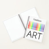虹絵を描のブラシ,美術スケッチブック,あなたの名前 ノートブック (内部)