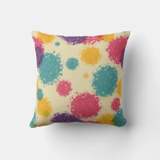 虹絵を描カラフル クッション (裏面)