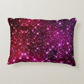 虹色お洒落ピンクグリッターモノグラム アクセントクッション (裏面)