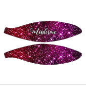 虹色お洒落ピンクグリッターモノグラム ミニバスケットボール (パネル)