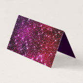 虹色お洒落ピンクグリッターモノグラム 名刺 (裏面)