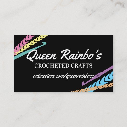 虹色かぎ針糸 名刺 (正面)