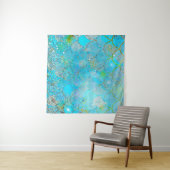 虹色かわいらしパールきらめくマーメイドはかりで測 タペストリー (インサイチュ(横))