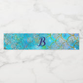 虹色かわいらしパールきらめくマーメイドはかりで測 ペットボトルラベル (シングルラベル)