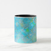 虹色かわいらしパールきらめくマーメイドはかりで測 マグカップ (中央)