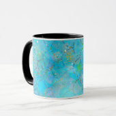 虹色かわいらしパールきらめくマーメイドはかりで測 マグカップ (正面左)