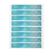 虹色かわいらしパールきらめくマーメイドはかりで測 ラップアラウンド宛名ラベル (シート)