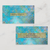 虹色かわいらしパールきらめくマーメイドはかりで測 名刺 (正面/裏面)