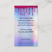 虹色きらめく | ヘアサロン美しいロゴ 予約カード (裏面)