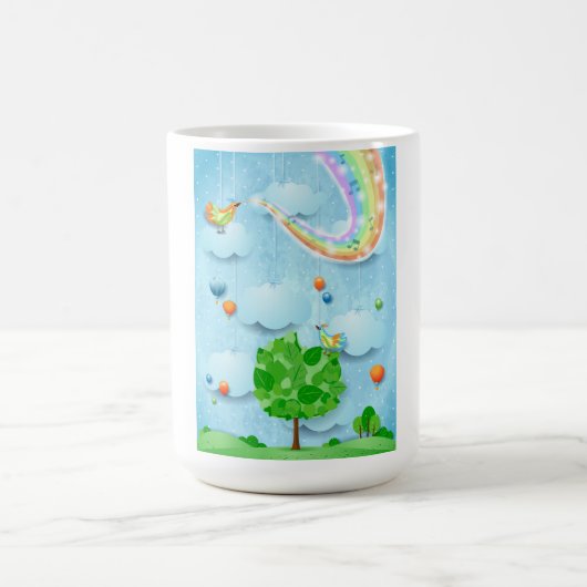 虹色と木 コーヒーマグカップ (中央)