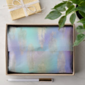 虹色と金ゴールドブラシストロークのパターン 薄葉紙 (ギフト)