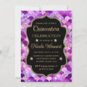 虹色と金ゴールドマーメイドはかりで測キンセアニェラ 招待状 (正面)