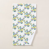 虹色に吹輝くレインボーソープバスタブ バスタオルセット (ハンドタオル)