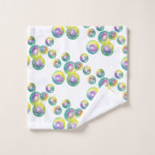 虹色に吹輝くレインボーソープバスタブ バスタオルセット (ウォッシュタオル)