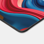 虹色に渦巻き状の3D型枠 デスクマット (コーナー)