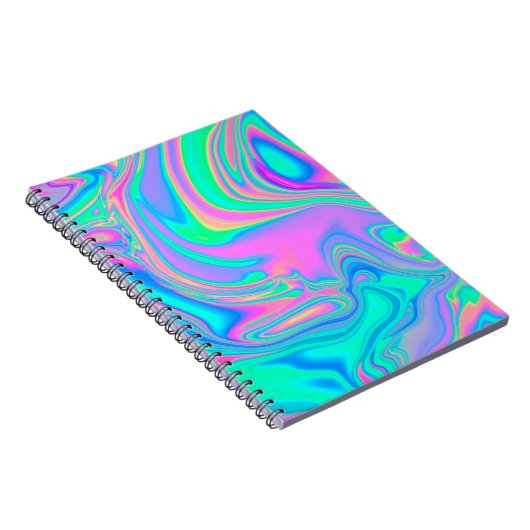 虹色に輝くホログラフィ鮮やかー組織 ノートブック (右側)