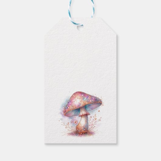 虹色に魅入ったガーデンキノコ ギフトタグ (裏面)