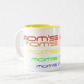 虹色のお母さんのためのマグ ツートーンマグカップ (正面左)