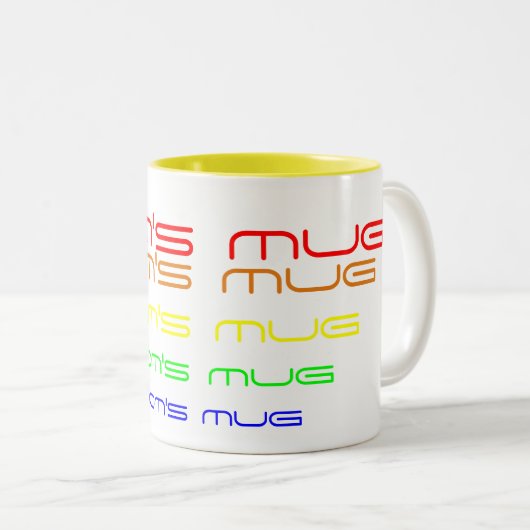 虹色のお母さんのためのマグ ツートーンマグカップ (正面右)