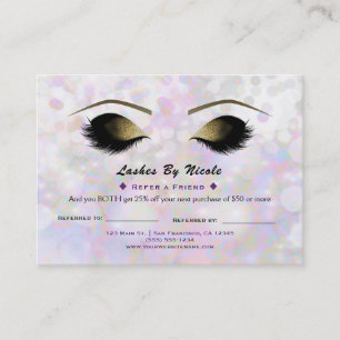 虹色のきらめくの発疹が友人のアフターケアを参照 紹介カード