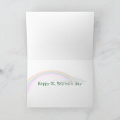 虹色のアイルランドのシャムロック カード (内部)