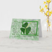 虹色のアイルランドのシャムロック カード (黄色い花)