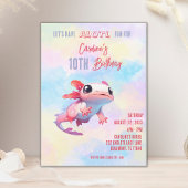 虹色のアクソロトルちゃんの誕生日 招待状