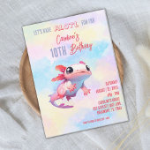 虹色のアクソロトルちゃんの誕生日 招待状