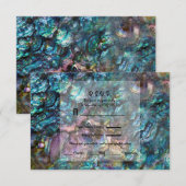 虹色のアバロン シェルへの返信 出欠カード (正面/裏面)