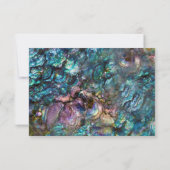 虹色のアバロン シェル 招待状返信 出欠カード (裏面)